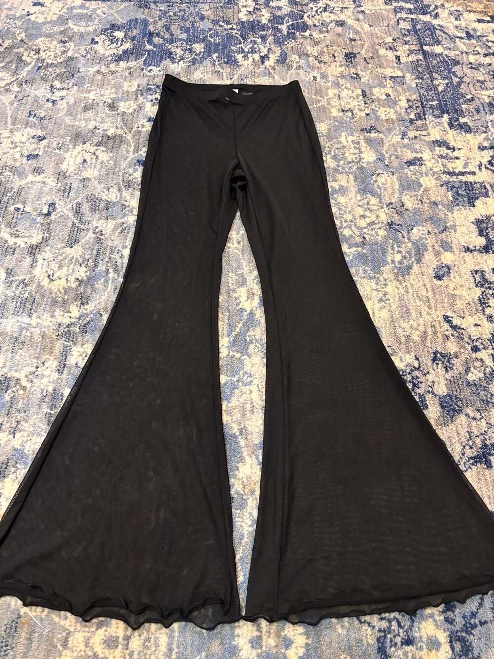 Wild Fable Y2k Flare Pants Size Xs Black Mesh